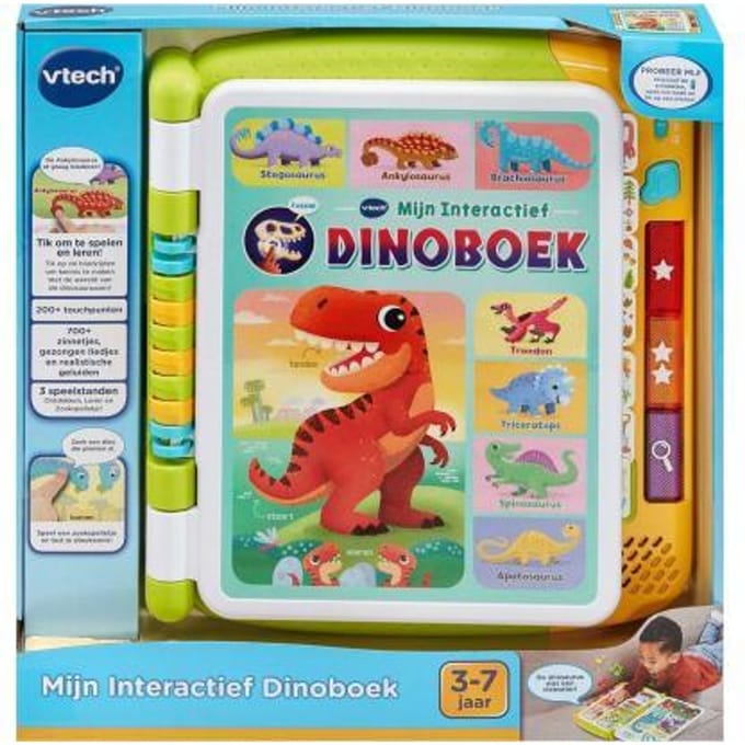 VTech Mijn Interactief Dinoboek - Speelboek - 3 Speelstanden - Speelgoed vanaf 3 jaar en ouder