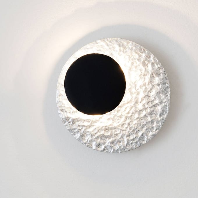 Holländer LED wandlamp Infinity in zilver, Ø 26 cm