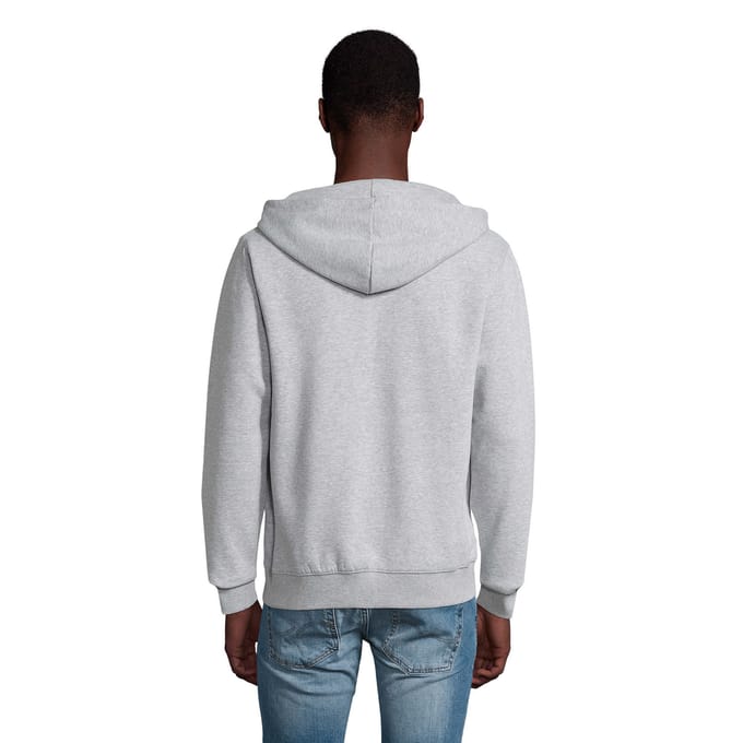 SOLS Heren Spike Hoodie met rits (Grijze Melange)