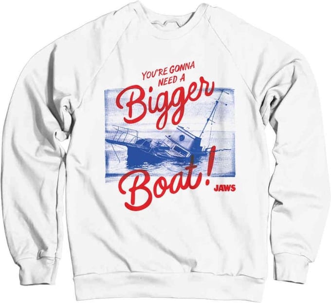 Jaws - You're Gonna Need A Bigger Boat Sweater/trui - S - Wit