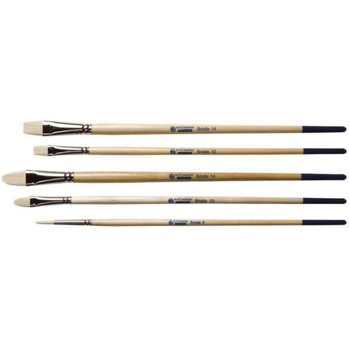 Penseelset - ROYAL TALENS - 5 stuks - Varkenshaar - Ideaal voor olieverf en acryl