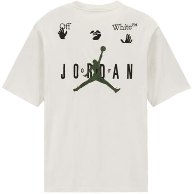 OFF-WHITE X Jordan Logo Geborduurd T-shirt Sail 2XL white