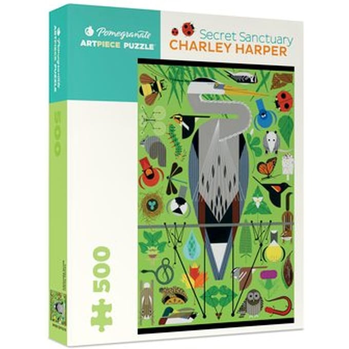 Charley Harper: Secret Sanctuary 500-Piece Jigsaw Puzzle - Pomegranate Artpiece Puzzle - Charley Harper