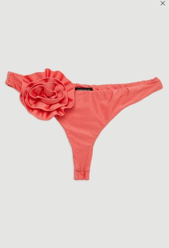 Karen Millen - Bikini Broekje - Roze - Maat S - Bloemmotief