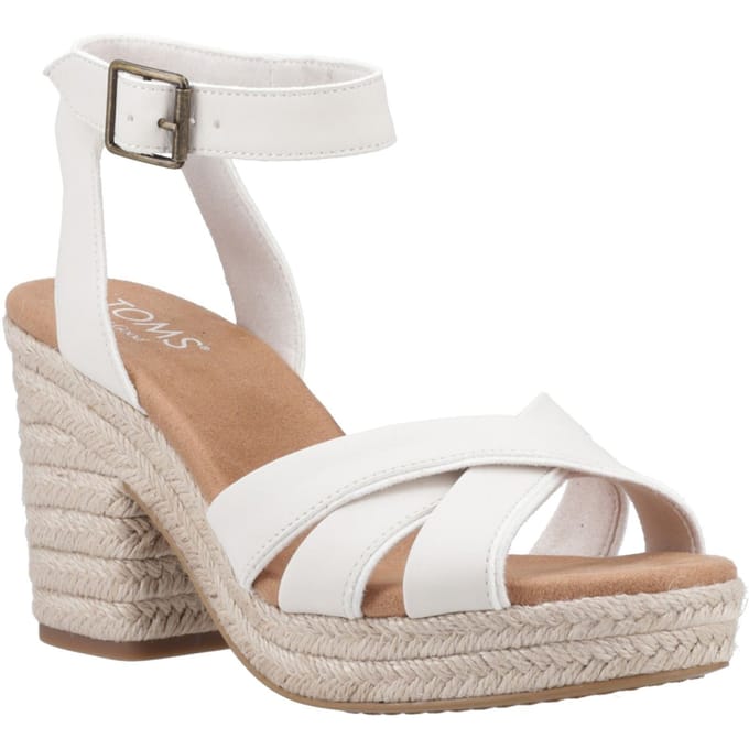 TOMS Majorca Strappy Leer Vrouwen Licht Zand Sandalen