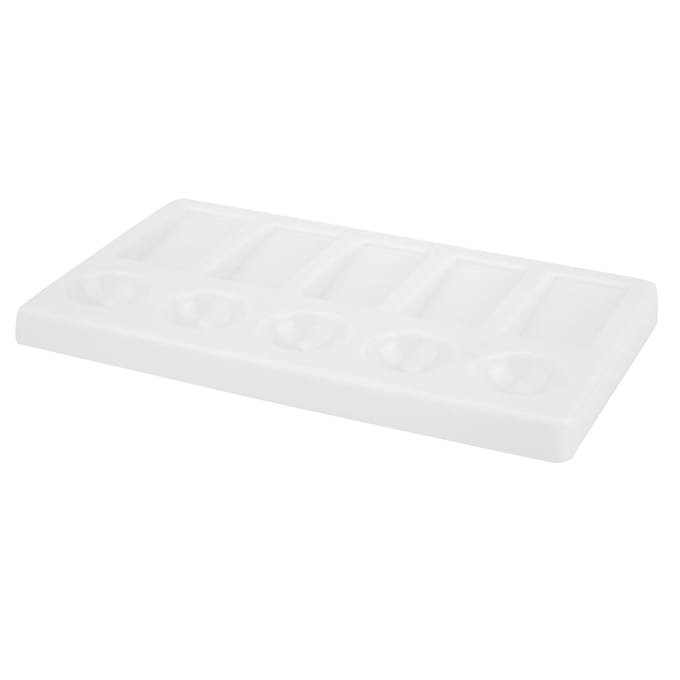Rechthoekige Vorm Aquarel Verfbakje Olie Aquarel Acryl Verf Paletten Accessoire white