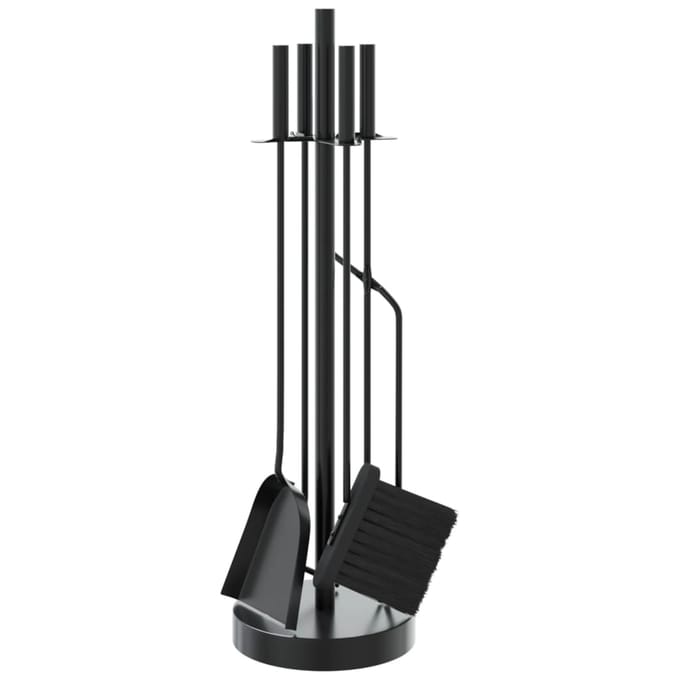 Vidaxl Ensemble d'Accessoires de Cheminée en 5 Parties, 18x66 cm, Acier
