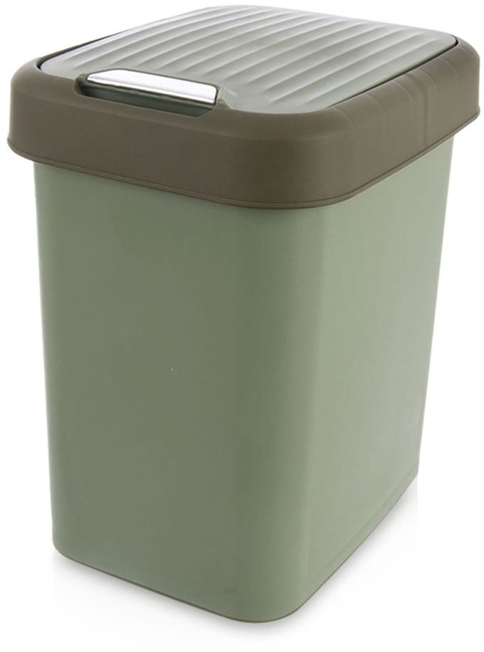 Prullenbak Plastic Groen 12 l - Afvalmand - Afvalemmer