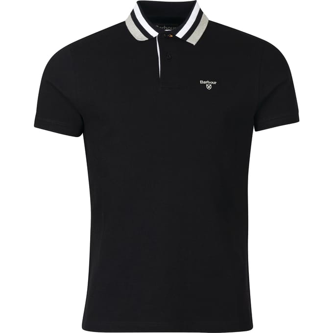 Barbour - Pique met 3 kleuren zwart Bco Grey MML1069 BK31 NERO