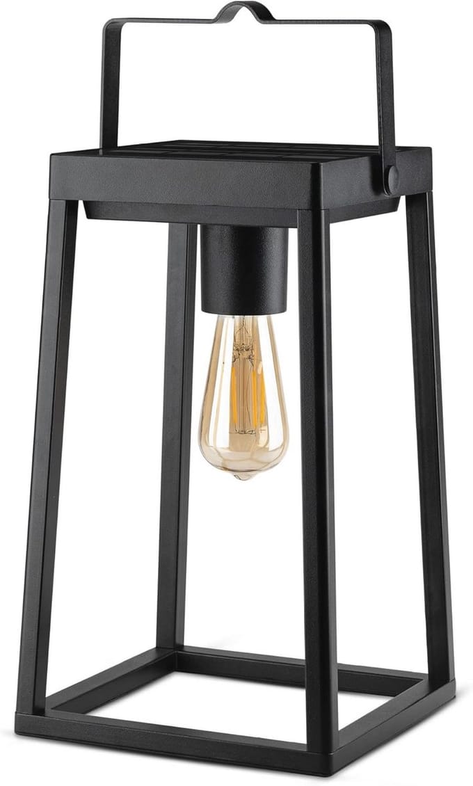 Waterdichte Solar Lantaarn met 3 Lichtmodi - Oplaadbare LED Tuindecoratie voor Buiten