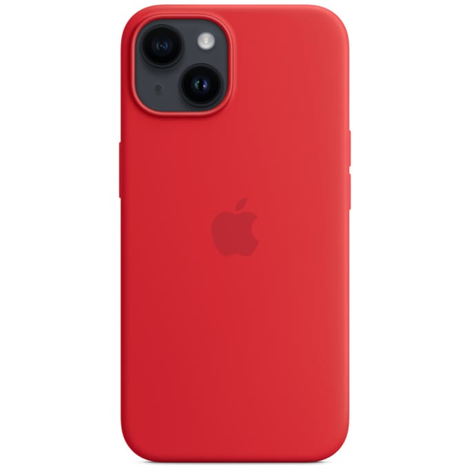 Silicone Backcover MagSafe voor de Apple iPhone 14 - Red