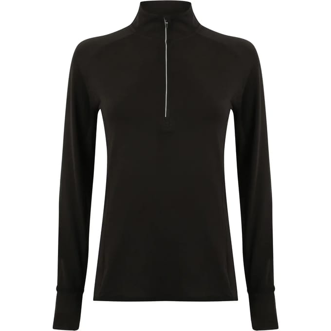 Langarm T-shirt 1/4 zip vrouw Tombo
