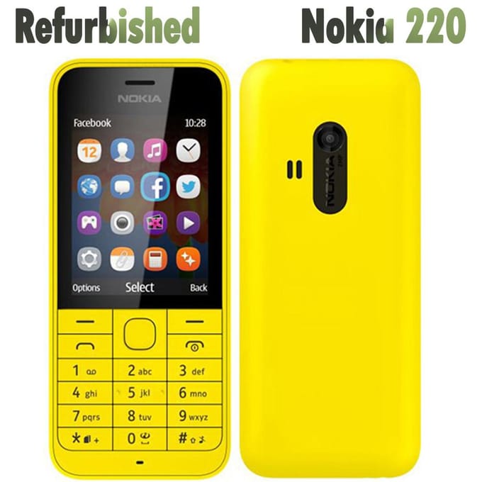 Gereviseerde Nokia Originele Nokia 220 (2014) Dual SIM Mobiele Telefoon Met 2 SIM Simple Set