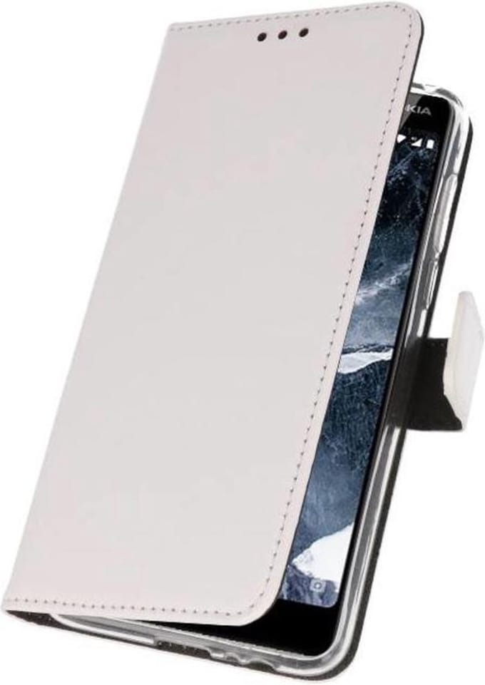Bestcases Pasjeshouder Telefoonhoesje Nokia 5.1 - Wit