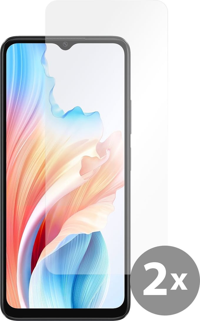 Cazy screenprotector geschikt voor OPPO A18 (4G) / A38 (4G) - Screenprotector Gehard Glas - 2 Stuks