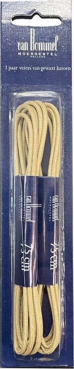 Originele Van Bommel veters Beige 75cm - Rond - 2 paar