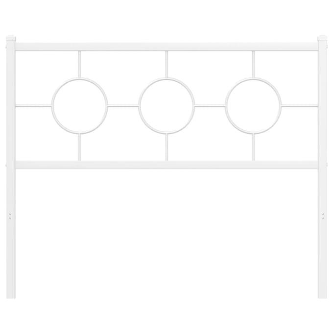 vidaXL - Vervangend - hoofdbord - 107 - cm - metaal - wit
