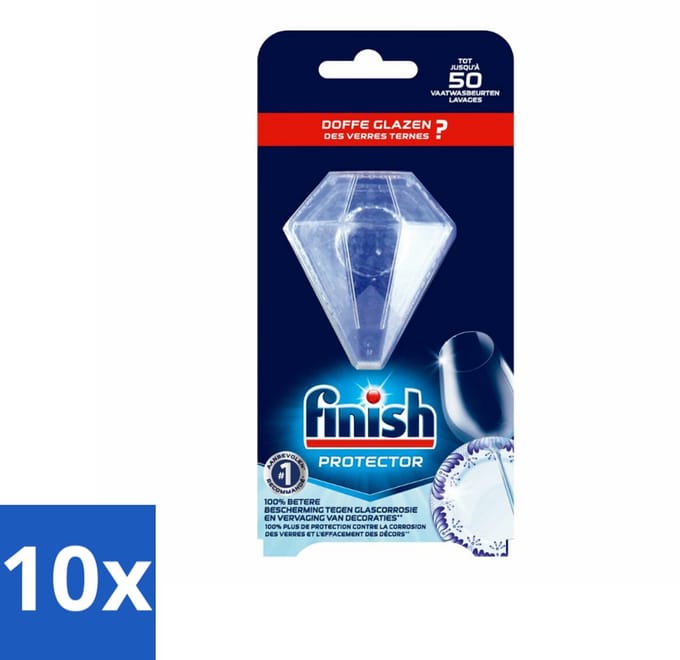 10 x Finish Protector - Extra Glans - Anti-Corrosie & Anti-Vervaging - Tot 50 Afwasbeurten - Voordeelverpakking - 10 stuks