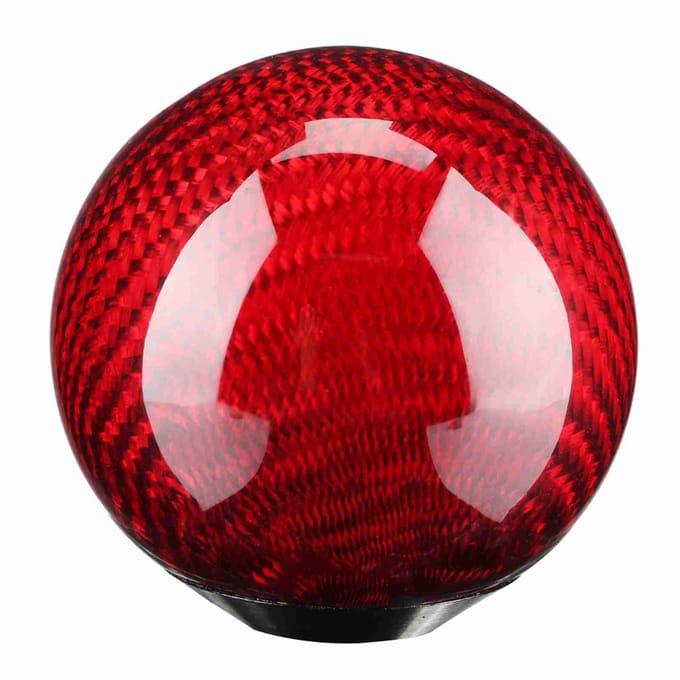 Voiture Modification Universelle Fibre de Carbone Pommeau Manuel Levier de Vitesses Tête de Levier (rouge) red