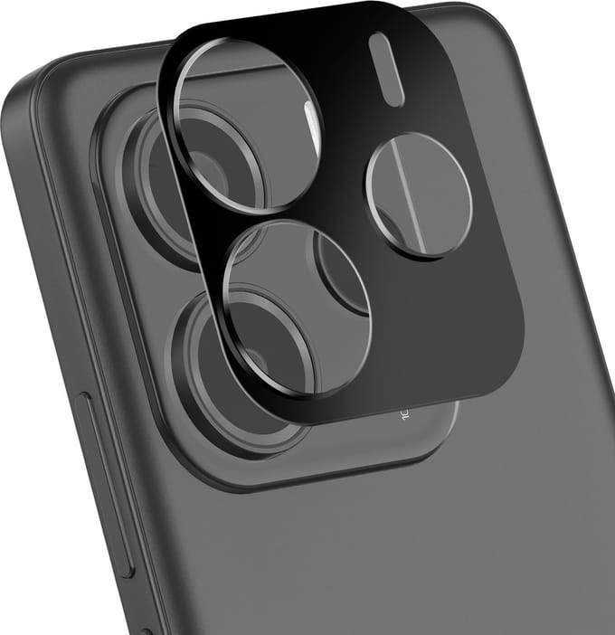 iMak, Camerabescherming Geschikt Voor Redmi Note 14 4G uit Één Stuk, Transparant zwart