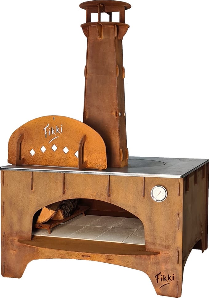 Fikki Level - pizza oven voor buiten van cortenstaal