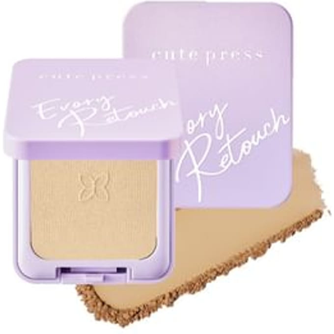 Cute Press - Evory Retouch Oil Control Foundation Powder SPF 30 PA +++ B2 Honey Beige