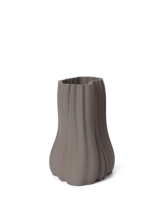 Ferm Living Moire vaas - anthrazit - Hoogte 20 cm