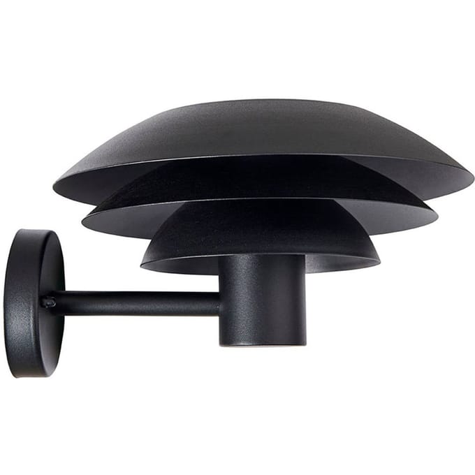 Dyberg Larsen buitenwandlamp DL25 zwart Ø 25 cm