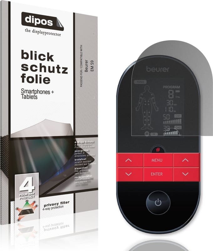 dipos – Matte Privacy Screenprotector geschikt voor Beurer EM 59 | Anti-Spy Beschermfolie