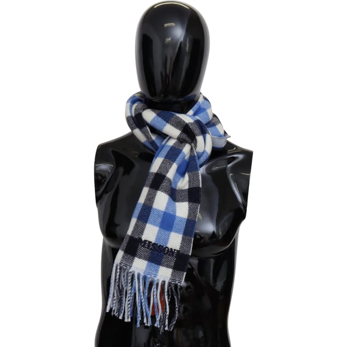 Missoni Mannen Multicolor Check Cashmere Unisex Wrap Sjaal