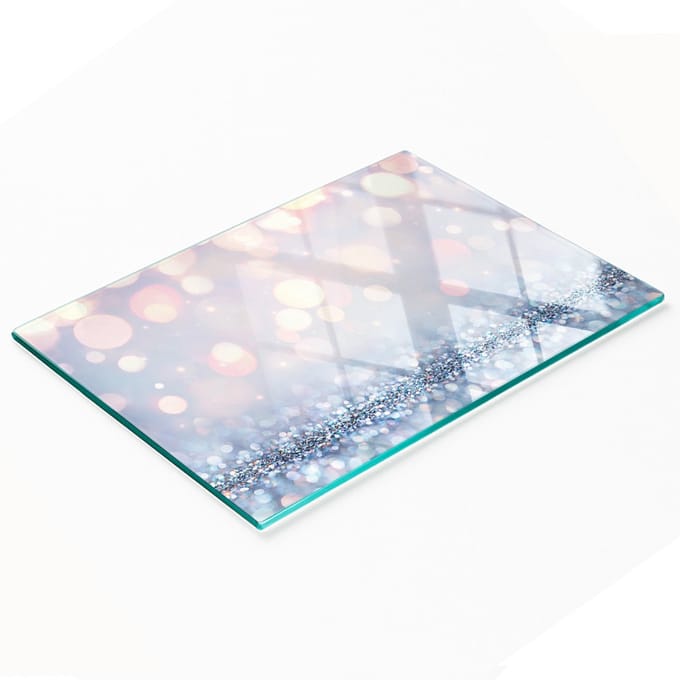 Decoratieve glazen snijplank met glanzend patroon, 80x52 cm