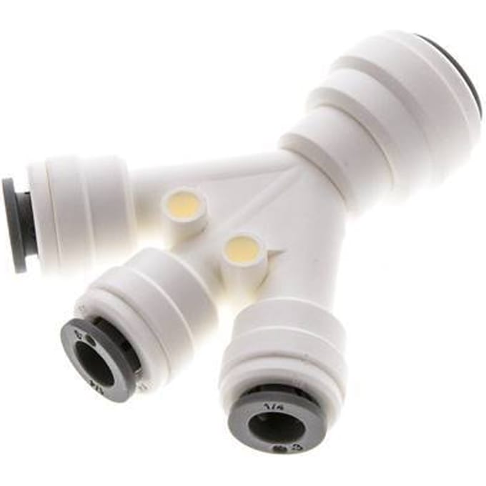 1/4'' x 3/8'' Double Y POM Insteekfitting 3 Aansluitingen EPDM [2 Stuks]