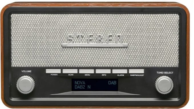 AHD® CD Speler - CD Speler Bluetooth - FM radio - Bruin - 27cm x 11cm x 15cm