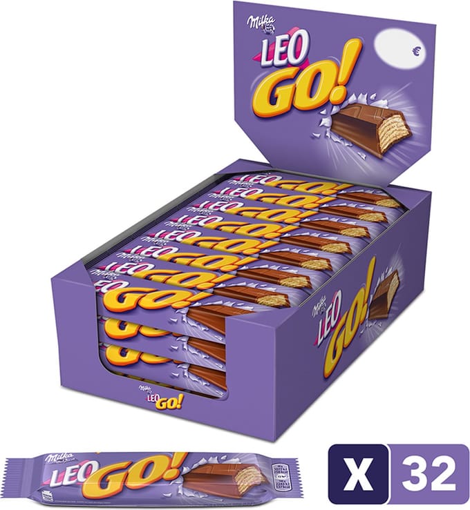 Milka Leo Go Milk Wafer - 32 x 48 gram
