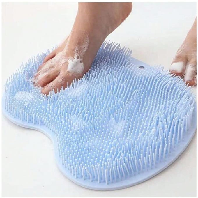 Voetenschrobmat, Exfoliërende Doucheschrobpad, Siliconen Voetmassageapparaat, Badkamer Voetenschrobber 1