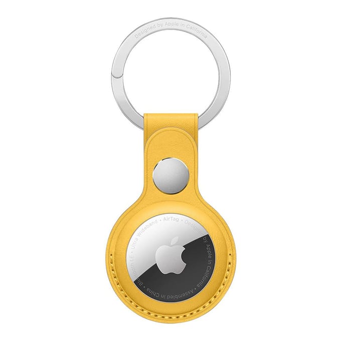 Apple Leather Key Ring voor de Apple AirTag - Meyer Lemon