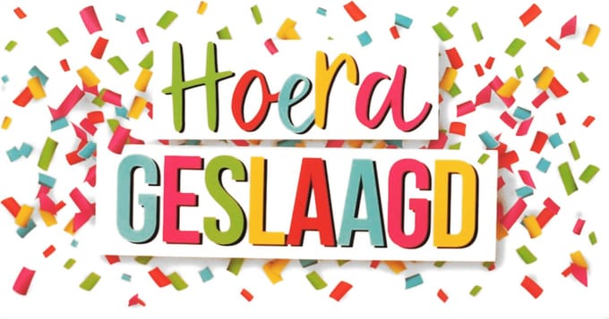 Kaart - Geslaagd - Hoera geslaagd - Per Stuk - Met Envelop