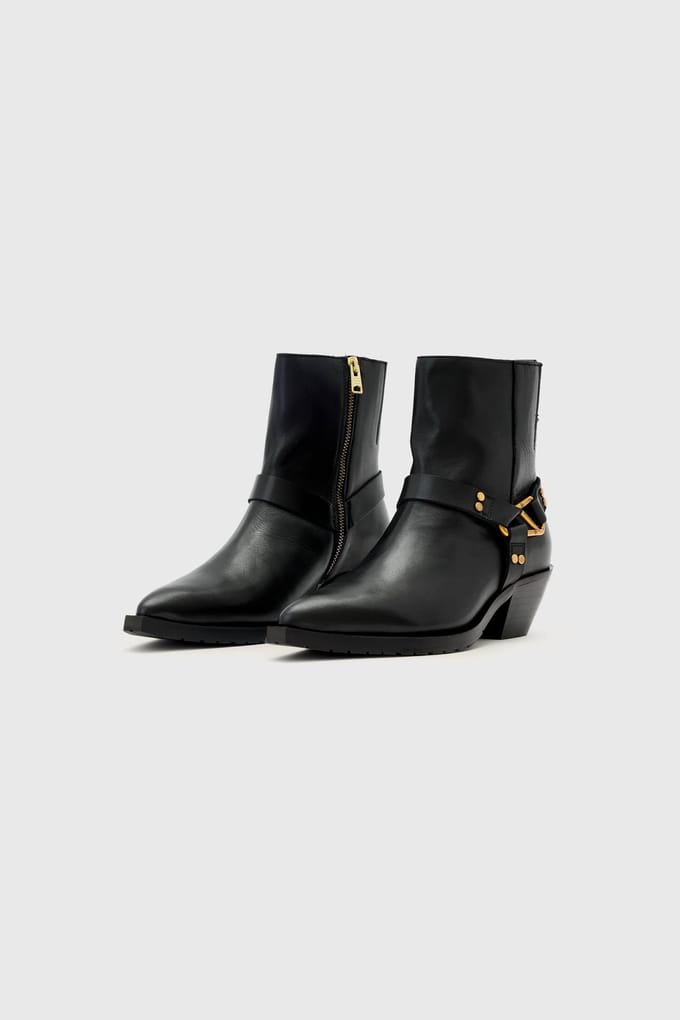 AllSaints Fox Carabiner Boot Black Taglia: 37 | Stivali Outlet | Donna | Nero