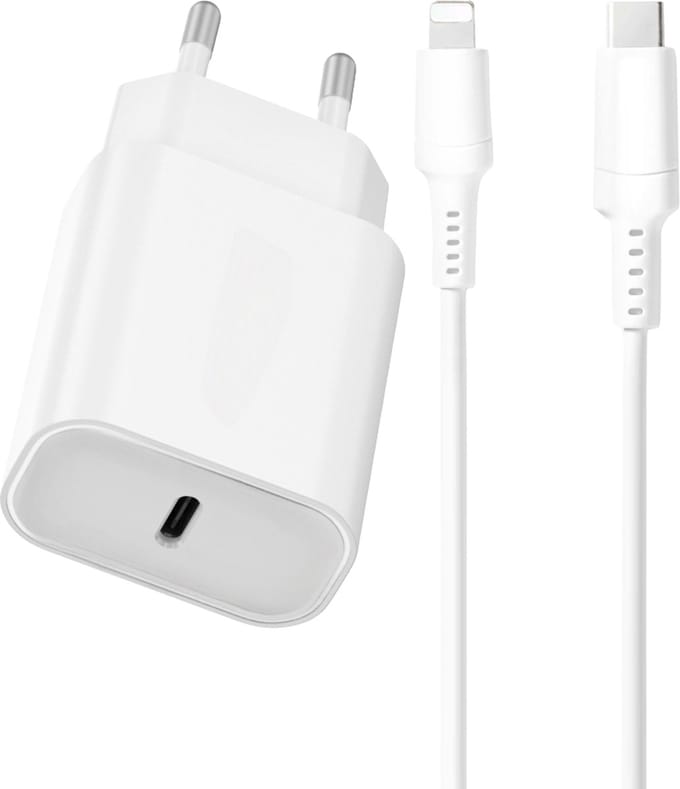 Usb C Oplader 20w + Lightning Kabel 1M - Snellader geschikt voor iPhone 14 /13 / 12 / 11/ X / Pro / Max / Plus / Mini