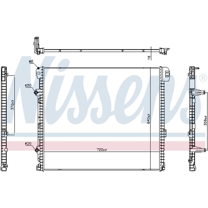Radiator, motorkoeling NISSENS 606979