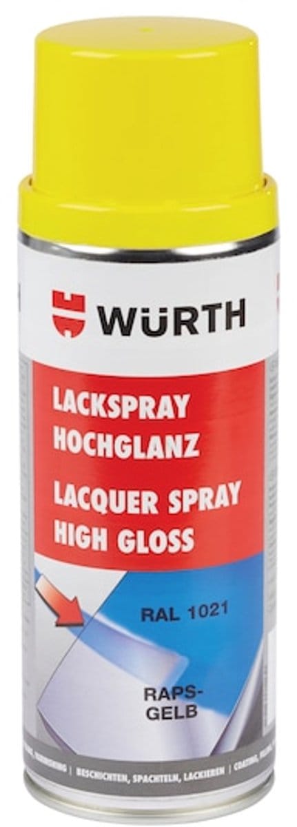 Wurth - Lakspray nitroalkydkwaliteit hoogglans - lakspray, hoogglans inhoud 400 ml