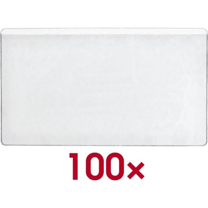 DURABLE visitekaarthoesjes, voor 100 visitekaartjes, zelfklevend, 100 stuks