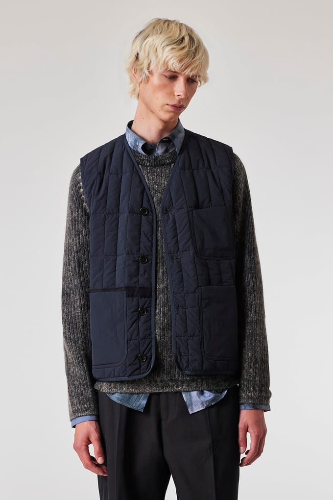 Paul Smith Mens Quilted Gilet Navy Maat: S | Bodywarmers Outlet | Heren | Blauw