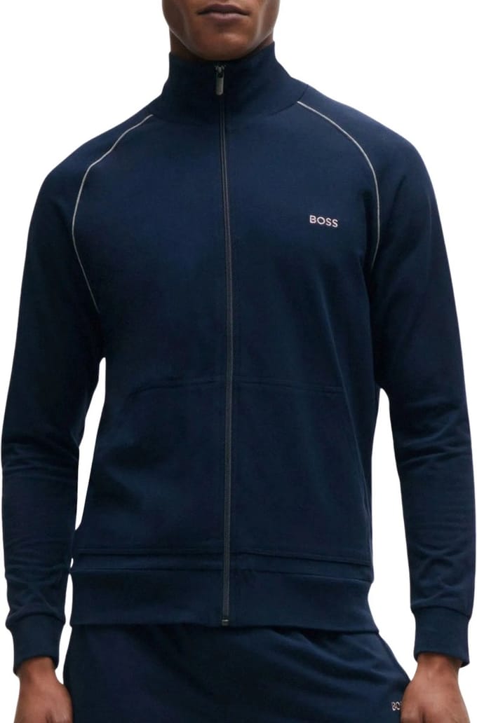 Sweatjack met labelstitching, model 'Mix&Match'