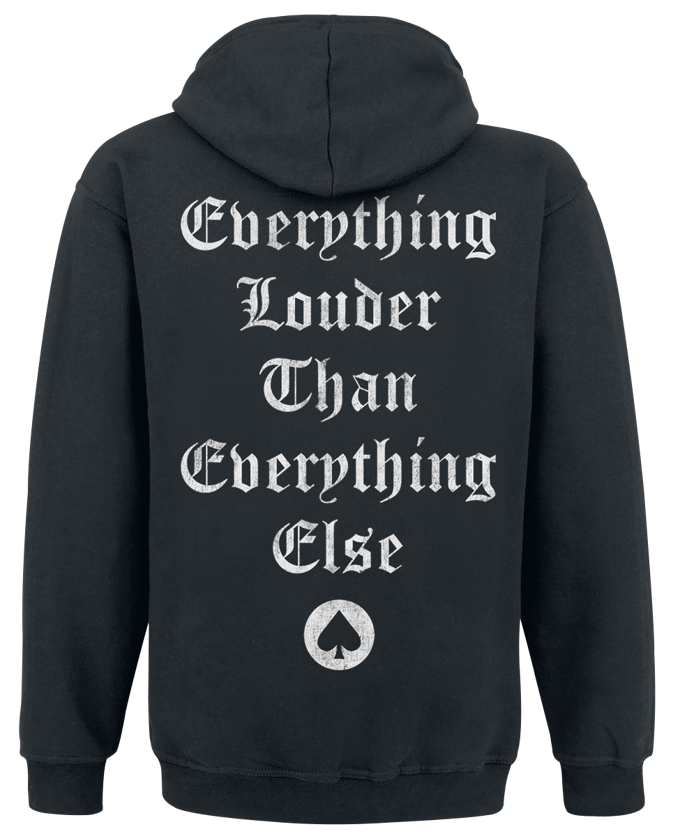 Motörhead Trui met capuchon - Everything Louder - S tot 5XL - voor Mannen - zwart