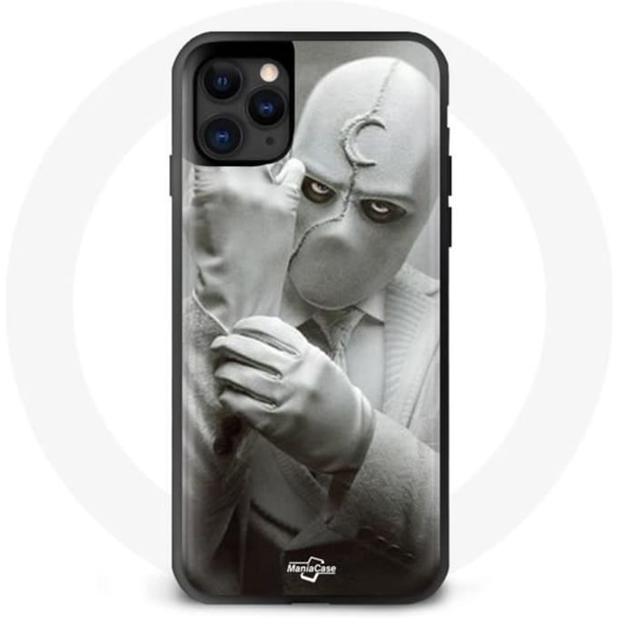 Coque pour iPhone 13 Mini - Marvel - Moon Knight - Plastique - Résine - Noir