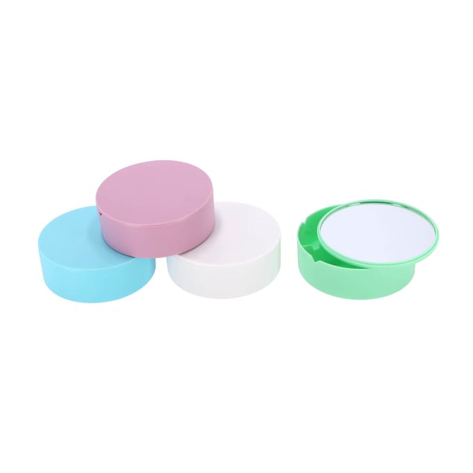 Juwelendoosje sieraden opbergdoosje met spiegel kunststof multi kleuren.