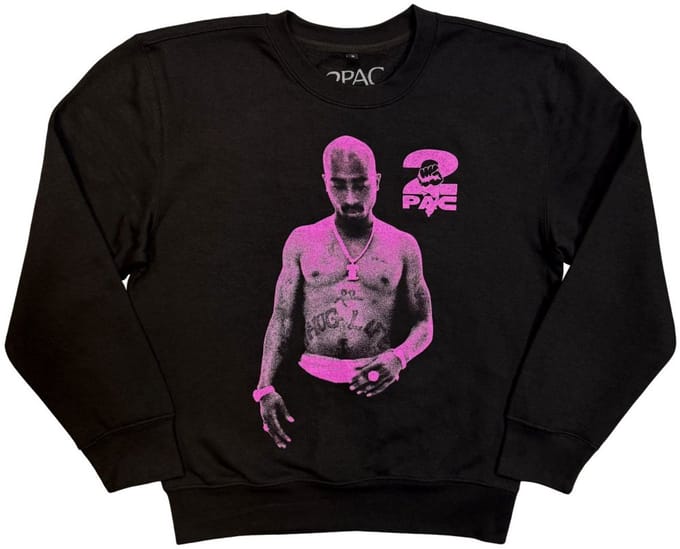 Tupac - Thuglife Purple Sweater/trui - S - Zwart