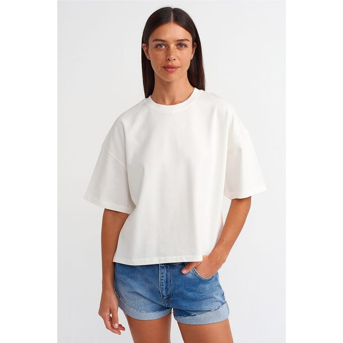 Oversized Katoenen Crew Neck T-Shirt