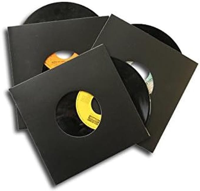 Zwarte Kartonnen Hoezen voor Vinyl Platen (Set van 20)